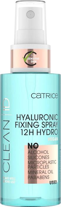 Grima fiksators Catrice Clean ID Hyaluronic Fixing 12H Hydro, caurspīdīga krās., 50 ml