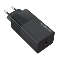 Telefono įkroviklis BlitzWolf BW-S17, AC/USB Type-C, juoda sp., 65 W