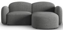 Kampinė sofa Micadoni Home Blair 3 Seats Chenille, tamsiai pilka sp., dešininė, 194 x 155 cm x 80 cm