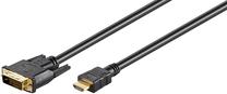 Vads MicroConnect HDMI to DVI-D HDM1924110 HDMI male, DVI-D male, 10 m, melna krās.