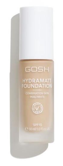 Skystas makiažo pagrindas Gosh Hydramatt, SPF 15, smėlio sp., 004n, 30 ml