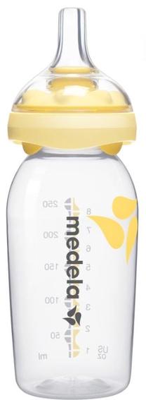 Bērnu pudelīte Medela Calma, 250 ml, 0 mēn., caurspīdīga krās./dzeltena krās.