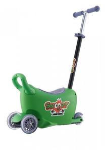 Детский самокат Milly Mally Snoop Multifunctional Ride On 3in1, черный цв./зеленый цв.
