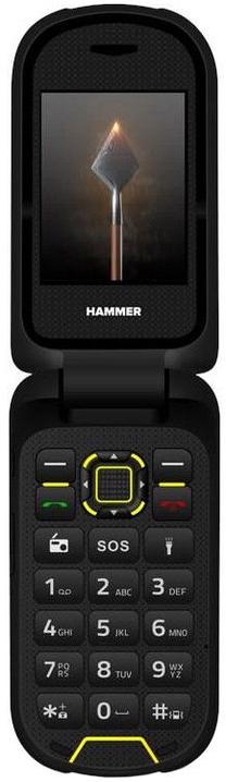 Telefons ar pogām MyPhone Hammer Bow Plus, 64 MB, melns krās.