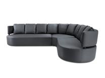 Kampinė lauko sofa Calme Jardin Barts CAL_RC_XL_102_F1_BARTS2, tamsiai pilka sp., dešininė, 262 cm x 310 cm x 85 cm
