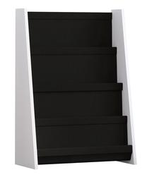 Vaikiška knygų lentyna Kalune Design Bookshelf, balta sp./juoda sp., 30 cm x 63.6 cm x 90 cm