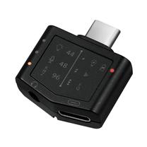 Adapteris Logilink USB-C - 3.5mm/USB-C USB-C male, USB-C/3.5mm female, melna krās.