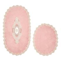 Комплект ковриков для ванны Foutastic Selonya Oval 299ANR1462, светло-розовый цв., 115 см x 65 см