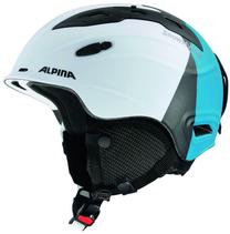 Slēpošanas ķivere Alpina, zila krās./balta krās./pelēka krās., 58-61 cm