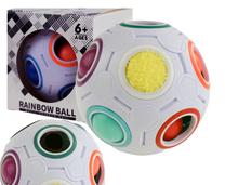 Сенсорная сжимаемая игрушка, мяч Rainbow Ball, 7 см, белый цв./многоцветный