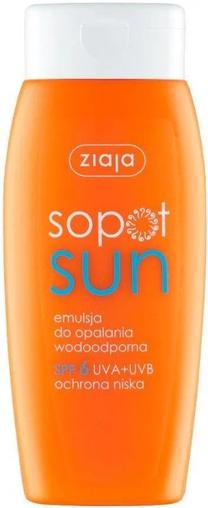 Priemonė įdegio priežiūrai kūnui/veidui Ziaja Sopot Sun SPF6, 150 ml