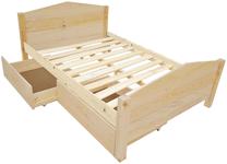 Lova dvigulė Kalune Design Milano Drawer Lacquared 150, 150 x 200 cm, pušies sp, be čiužinio, su grotelėmis