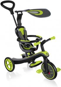 Triratukas Globber Explorer 4 in 1, juoda sp./žalia sp.