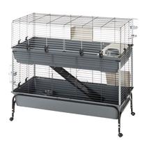 Grauzēju būris Ferplast Rabbit 120 Double, 118 cm x 58 cm x 102 cm, pelēka krās.