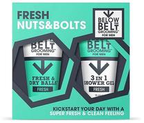 Kūno priežiūros rinkinys vyrams Below The Belt Grooming For Men Fresh Nuts And Bolts, 2 vnt.