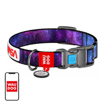 Ошейник для собак Waudog NASA21 QR, многоцветный, 370 - 580 мм x 25 мм, XL
