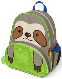 Bērnu mugursoma Skip Hop Zoo Sloth, zaļa krās./pelēka krās., 29 cm x 25.5 cm x 10 cm