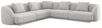 Kampinė sofa Cosmopolitan Design Tulum Eden 17, sidabro sp., 255 x 255 cm x 70 cm