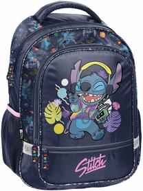 Skolas mugursoma Paso Disney Stitch, zila krās./daudzkrāsaina, 38 cm x 28 cm x 15 cm