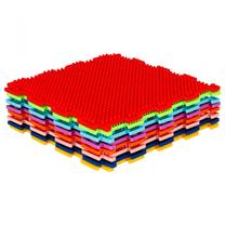 Sensorinis masažinis kilimėlis Montessori KX3171, 24.2 cm x 24.2 cm, 8 vnt, įvairių spalvų