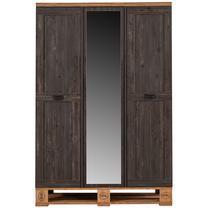Шкаф Kalune Design Pallet, антрацитовый цв./ореховый цв., 60 см x 130 см x 194 см