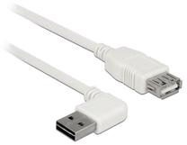 Vads Delock USB 2.0 A male, USB 2.0 A female, 0.5 m, balta krās.
