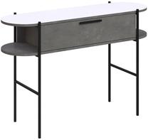 Konsoles galds Kalune Design Otis, balta krās./pelēka krās., 130 cm x 38 cm x 86.2 cm