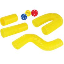 Развивающая игра, сенсорные трубки Eduplay Mega Flexi Pipe, 75 см, желтый цв.
