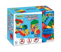 Žaislinių kaladėlių rinkinys Wader Big Blocks, 51 vnt.