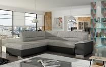 Kampinė sofa Verso Ontario 81, Soft 29, juoda sp./pilka sp., kairinė, 208 x 265 cm x 87 cm