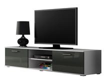 TV staliukas Cama Meble Soho 180, baltas/pilkas, 180 cm x 43 cm x 37 cm