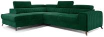 Kampinė sofa Laurence Monolith 37, tamsiai žalia sp., kairinė, 205 x 278 cm x 92 cm