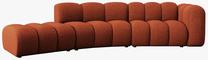 Modulinė sofa Micadoni Lupine Chenille, oranžinė sp., kairinė, 335 x 166 cm x 70 cm