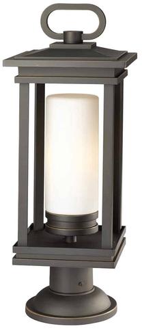 Brīvi stāvošs āra gaismeklis Elstead Lighting South Hope, 100W, E27, IP44, bronzas krās./melna krās., 22.8 cm x 59.2 cm