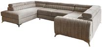 Kampinė sofa Louis Marte 20, šviesiai ruda sp., kairinė, 202 x 347 cm x 92 cm