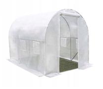 Akendega kaarjas kasvuhoone, polüetüleen, 3 x 2 m, valge v.