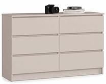 Komoda Akord K120 6SZ CLP PK, kašmyro sp., 77 cm x 120.4 cm x 40 cm