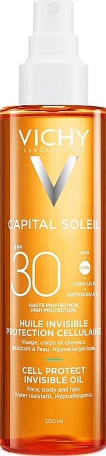 Aliejus įdegio priežiūrai kūnui Vichy Capital Soleil Cell Protect SPF30, 200 ml
