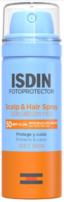 Purškiklis įdegio priežiūrai plaukams/galvos odai Isdin Fotoprotector SPF50, 50 ml