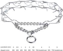 Kaklasiksna suņiem Chaba Spiked, sudraba krās., 450 mm x 1 mm