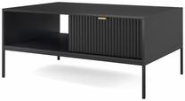 Kavos staliukas Piaski Nova L104, juoda sp., 104 cm x 68 cm x 46 cm