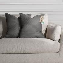 Dekoratyvinės pagalvėlės užvalkalas Restilo Softa, nerūdijančiojo plieno, 45 cm x 45 cm, 2 vnt.