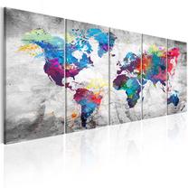 Reprodukcija Artgeist World Map: Spilt Paint HK6959-DK, 200 cm x 80 cm