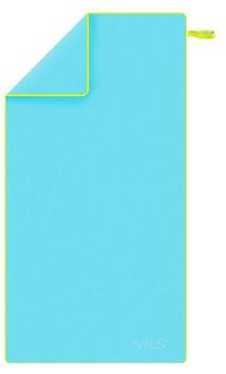 Paplūdimio rankšluostis Nils NCR11 15-06-000, žalia sp./žydra sp., 140 cm x 70 cm