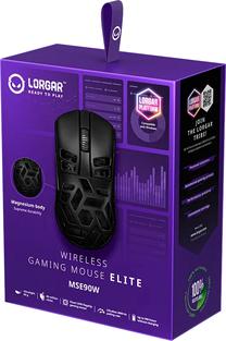 Belaidė žaidimų pelė Lorgar Elite MSE90W, 2.4 ghz / bluetooth / usb, juoda sp.