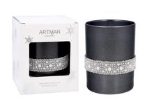 Svece, aromātiskā Artman Crystal Pearl, melna krās.
