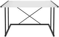 Rakstāmgalds Kalune Design Adelaide 322RTC1384, 114 cm x 60 cm, 75 cm, balta krās./melna krās.