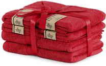 Vonios rankšluosčių rinkinys Restilo Bamby 14918, raudonas, 70 x 140 cm/50 x 100 cm, 6 vnt.