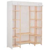 Spinta VLX Wardrobe Fabric White, balta sp./smėlio sp., 135 cm x 40 cm x 170 cm