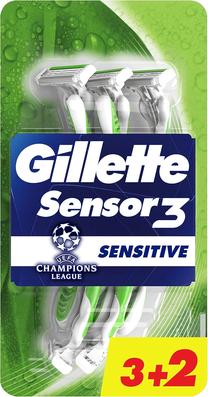 Skustuvas, vienkartinis Gillette Sensor3 Sensitive, 5 vnt